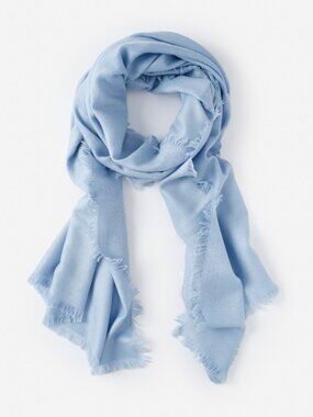 J McLaughlin Carey Cashmere Scarf - Spring Blue NEW